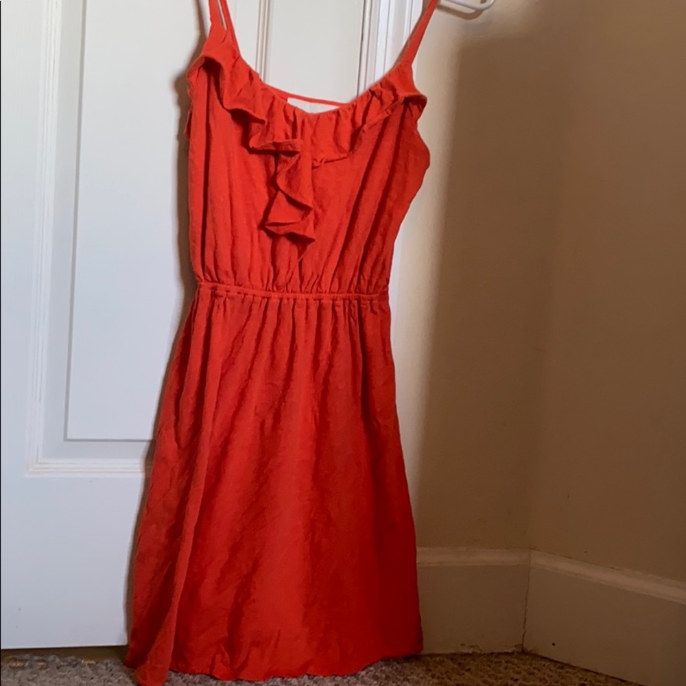 Loft petite orange dress